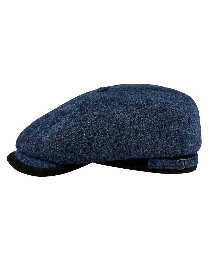 Malone Harris Tweed eight panel Gatsby winter cap breathable